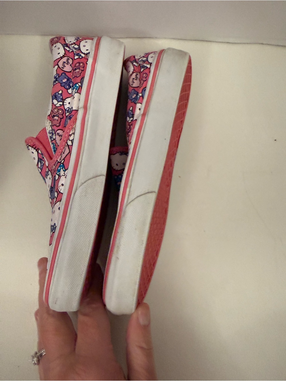 Vans Kids Slip-On Sneakers - Pink with Hello Kitty Print - Picture 2 of 6